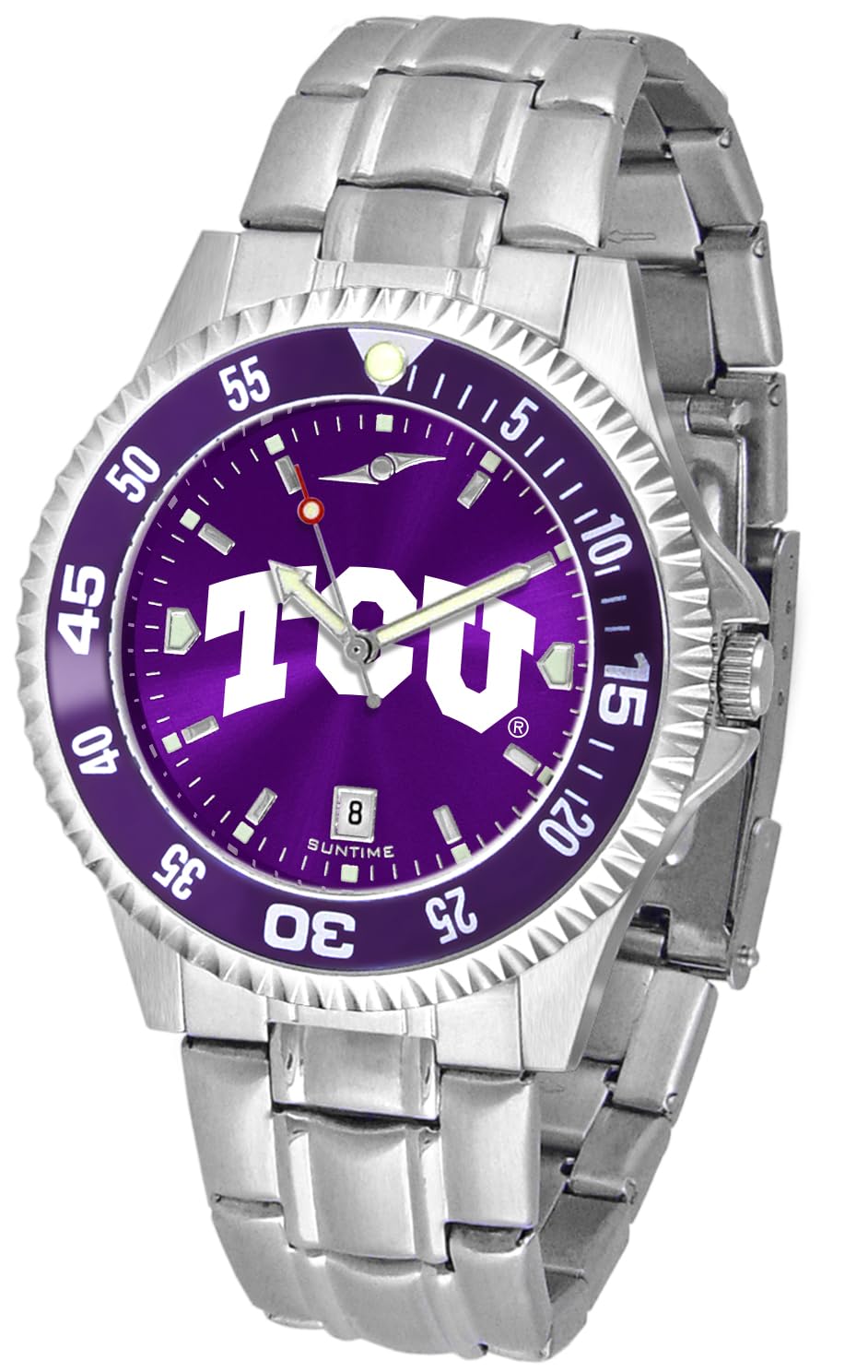 SunTime Men's Competitor 40mm Quartz Watch, 20mm Stainless Steel Strap, Team Color Dial and Bezel