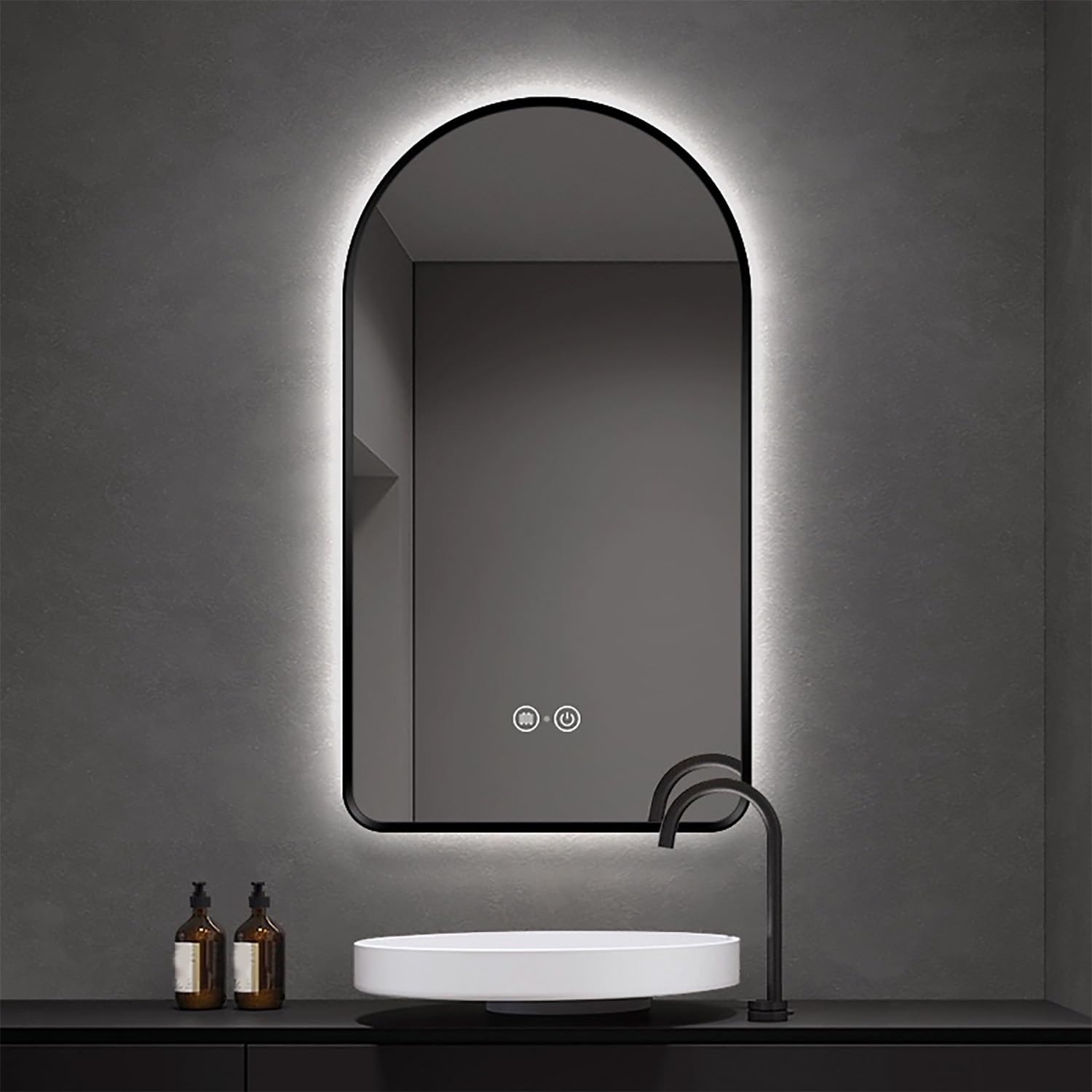 FGXHHS Anti-Fog with Dimmable Backlight and Touch Control for Vanity