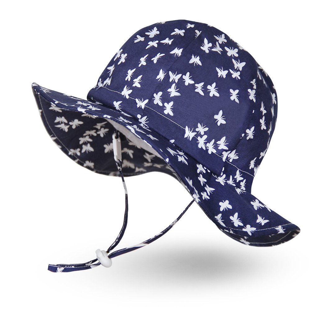 Ami&Li tots Niña Sombrero de Sol ala Ancha Ajustable Sombrero Protección Solar UPF 50 para Bebés, Niñas Niños Infantil Pequeñito Unisexo