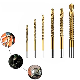 Drill Bits For Metal, Twist Drill Bit Set Power Tool Accessories, 6 Piece In 1 Set Metal Drill Bit Suitable For Metal, Wood, Plastic, Aluminum