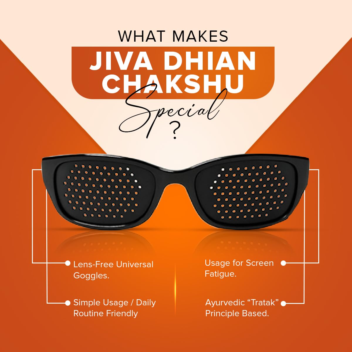 Jiva Dhyan Chakshu | Pin Hole Glasses Designed on Ayurvedic Tratak Principle - (Pack of 1) — Amazon image 4