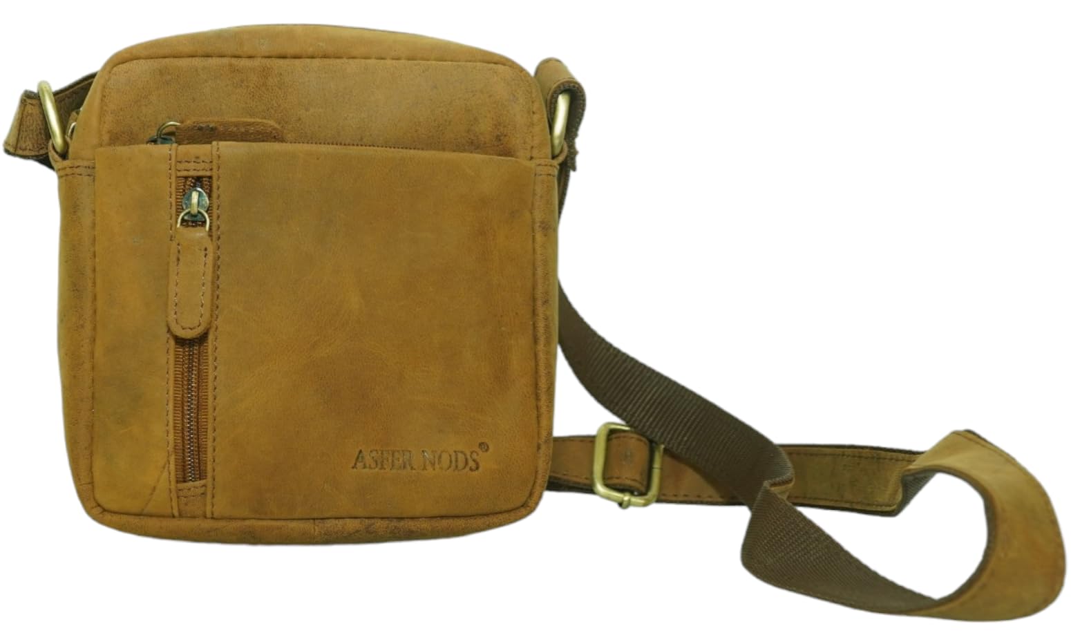 ASFER NODS Genuine Leather Unisex Sling Bag, TAN (B0D6KFSWKQ) Amazon Price History, Amazon Price Tracker