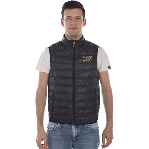 EA7 Men's Down Gilet, Black