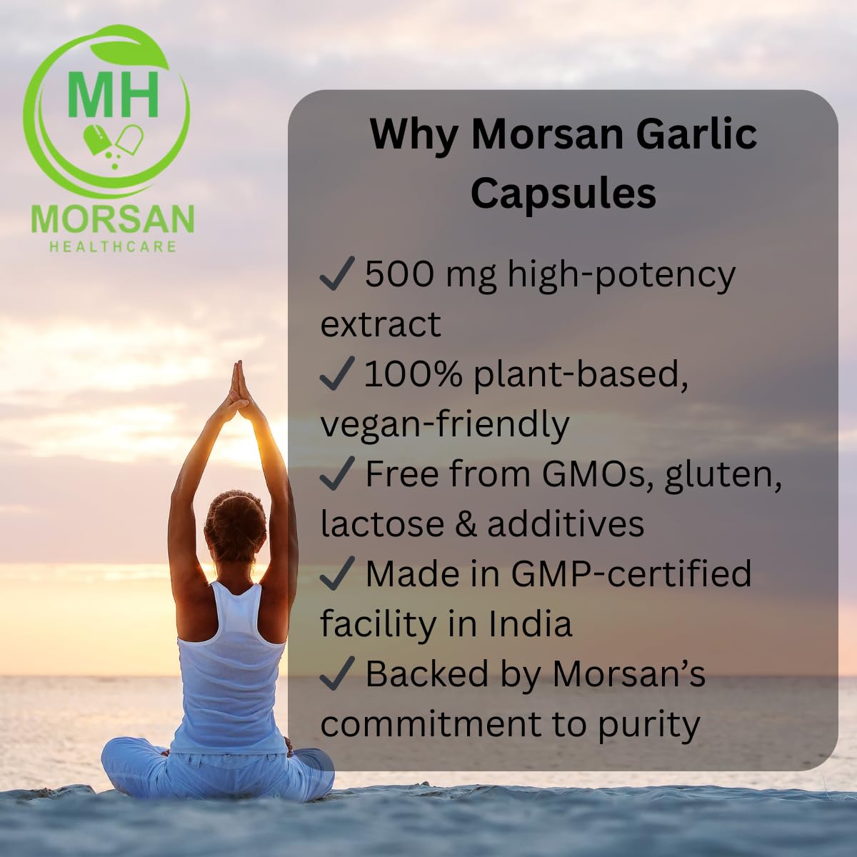 Garlic Capsules 500mg – 60 Count | Vegetarian | 1 Pack | No Artificial Additives | organic | gluten free | plant based | herbal supplement | — Amazon image 6