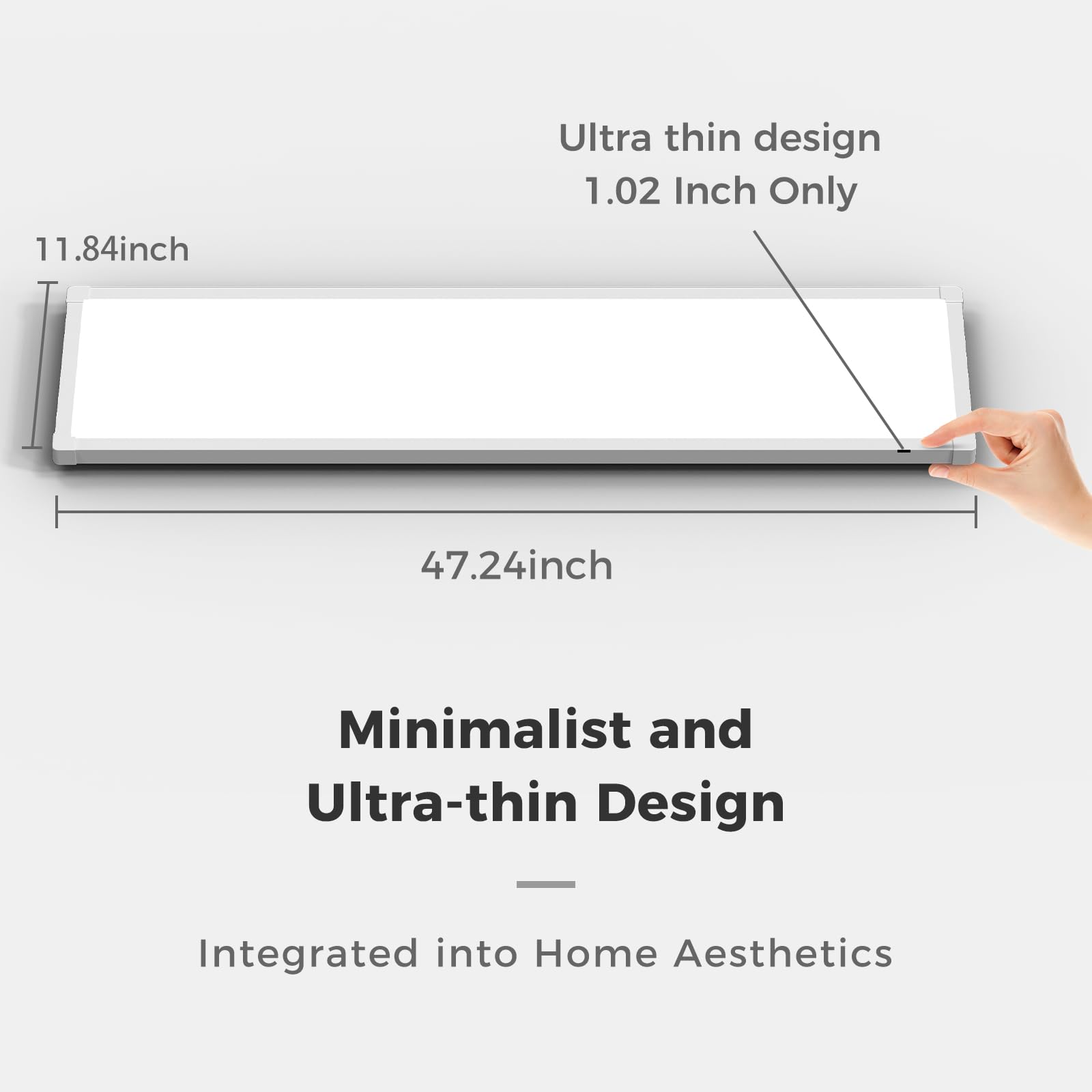 AIKVSXER 36 Pack 1x4 FT LED Flat Panel Light Surface Mount with Wireless Switch App Control Night Mode — view 7