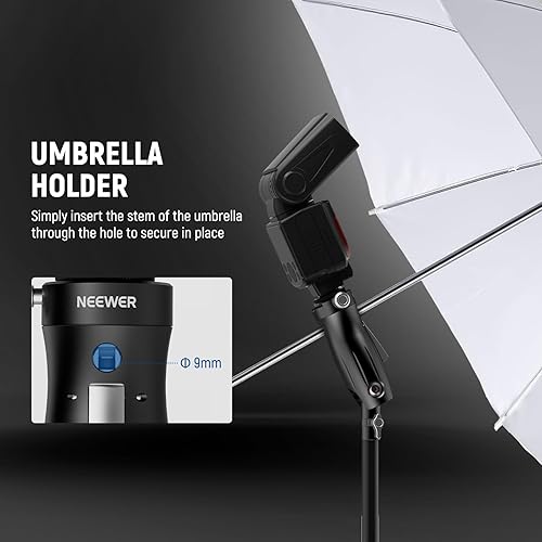 Miniatura 6 de NEEWER Soporte de flash de zapata fría con empuñadura de pistola, adaptador universal de soporte de luz de tornillo de 14 pulgadas para flash de