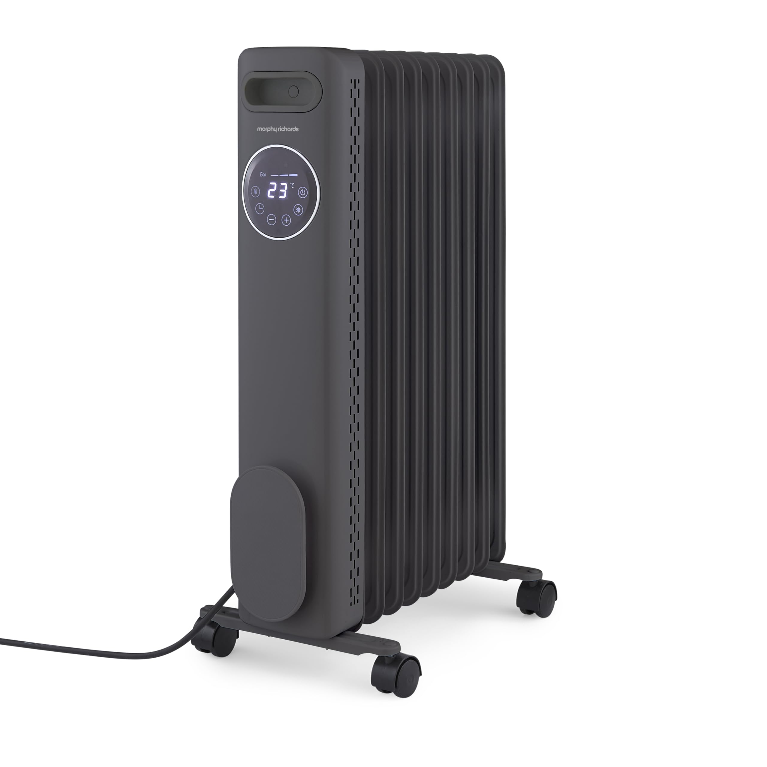 Morphy Richards Heatflux 2Kw Digital Oil Filled Radiator With Remote Control Grey from B&Q