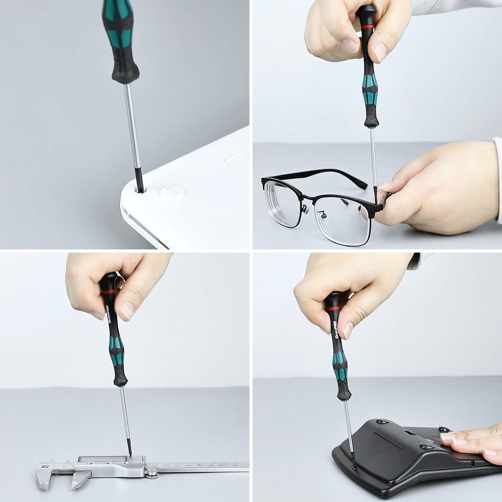 GRENPRO Juego de destornilladores de precisión de 10 piezas, pequeños destornilladores magnéticos con Phillips, ranurados, estrella Torx para gafas, reloj, computadora, laptop, teléfono