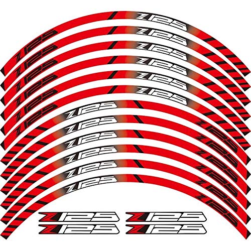 12 X Thick Edge Outer Rim Sticker Stripe Wheel Decals FIT All Kawasaki Z125