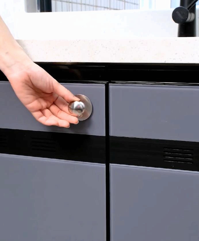 Didiseaon 4-Pack Self-Adhesive Stainless Steel Handles – Sliding Glass Door, Cabinet, Or Drawer Pulls (Silver, 1.42 X 1.1 X 1.06 Inch)