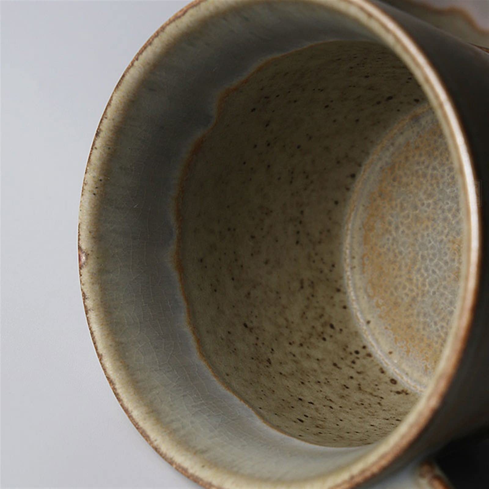 Kaffeetasse Becher Vintage grobe Keramik handgemachte Tasse hochtemperaturbeständige Persönlichkeit Kaffeetasse Persönlichkeit Crack Becher für Kaffee, Tee, heißen Kakao