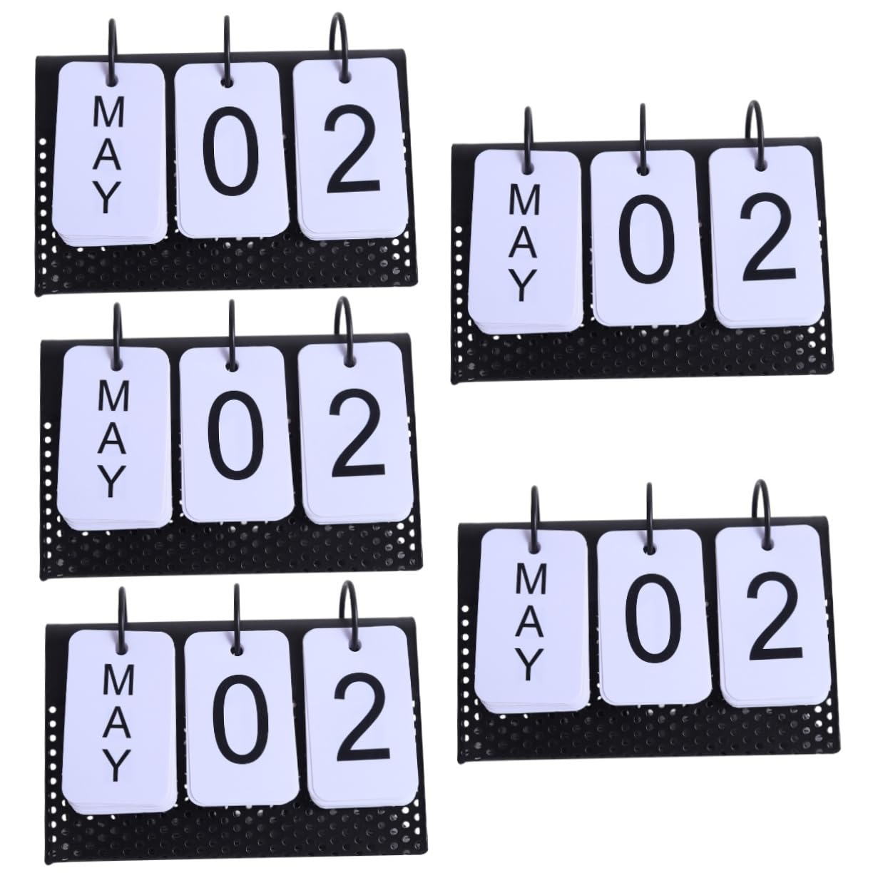 SEWACC 5stücke Metall Tischkalender Für Büro Und Zuhause Und Funktionales Design Als Schreibtisch Dekoration Datumserfassung Und Robust