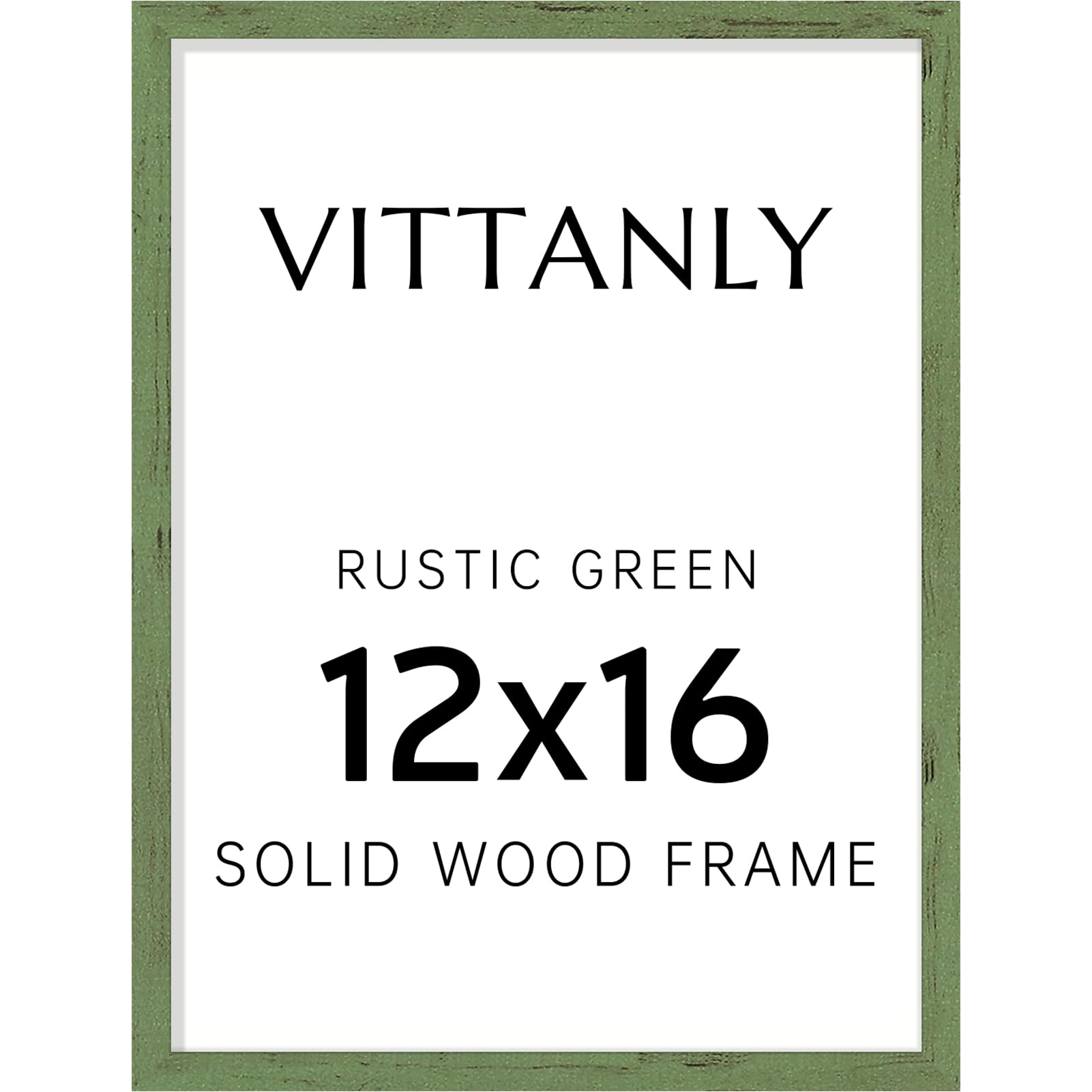 Vittanly 12x16 Picture Frame, Solid Wood Frame with Plexiglass, 1 Pack