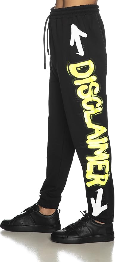 DISCLAIMER Pantalone Tuta Uomo Nero : Amazon.it: Abbigliamento