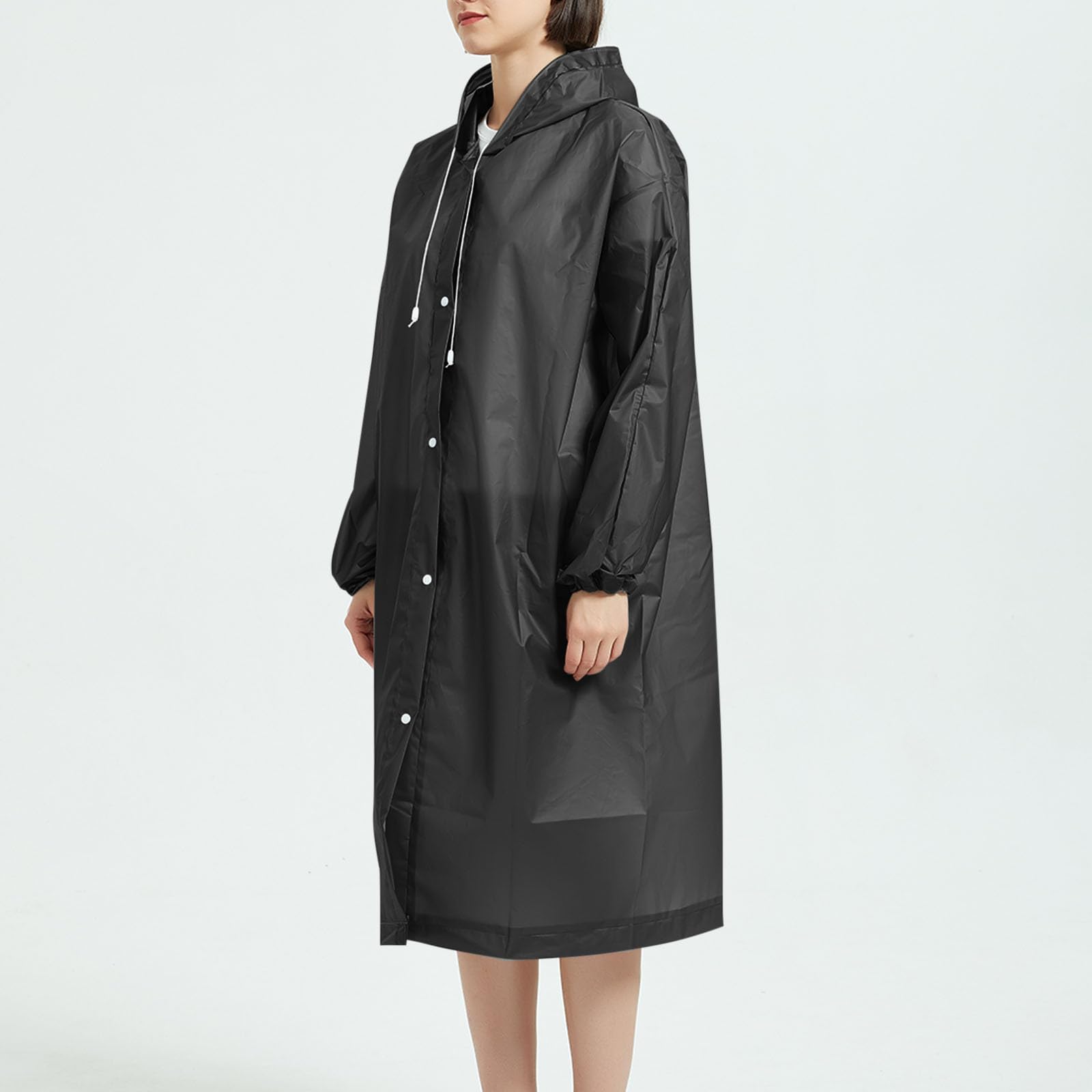 SYDUZAX Veste Longue Femme Grande Taille Manteau Imperméable Femme Vestes à Capuche Manches Longues Veste de Pluie Pour Homme et Femmes Manteau Coupe-Vent de Imperméables Surdimensionné