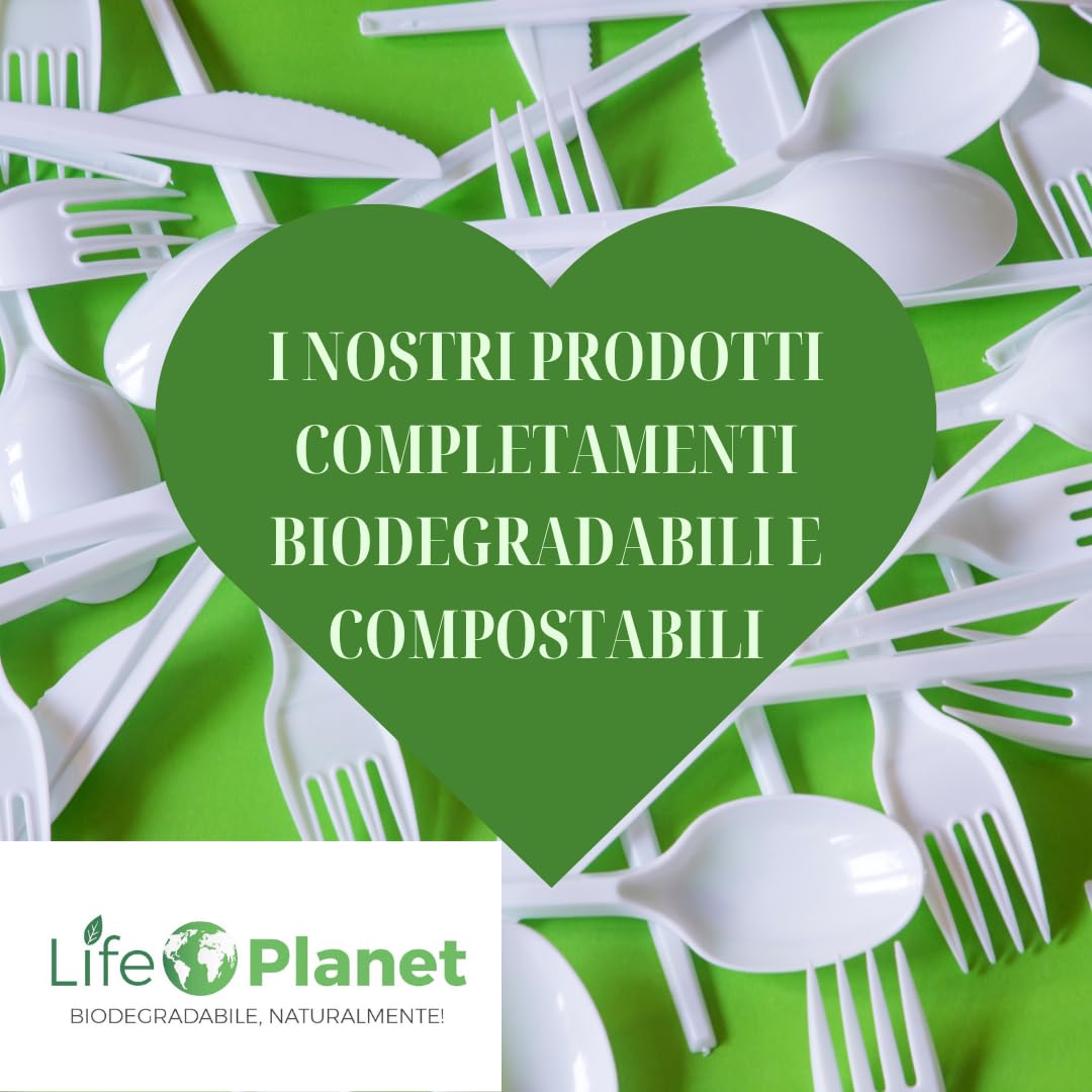 1000 Coltelli Usa e getta in cPLA, Posate Biodegradabili e Compostabili, Stoviglie Monouso 100% Naturali