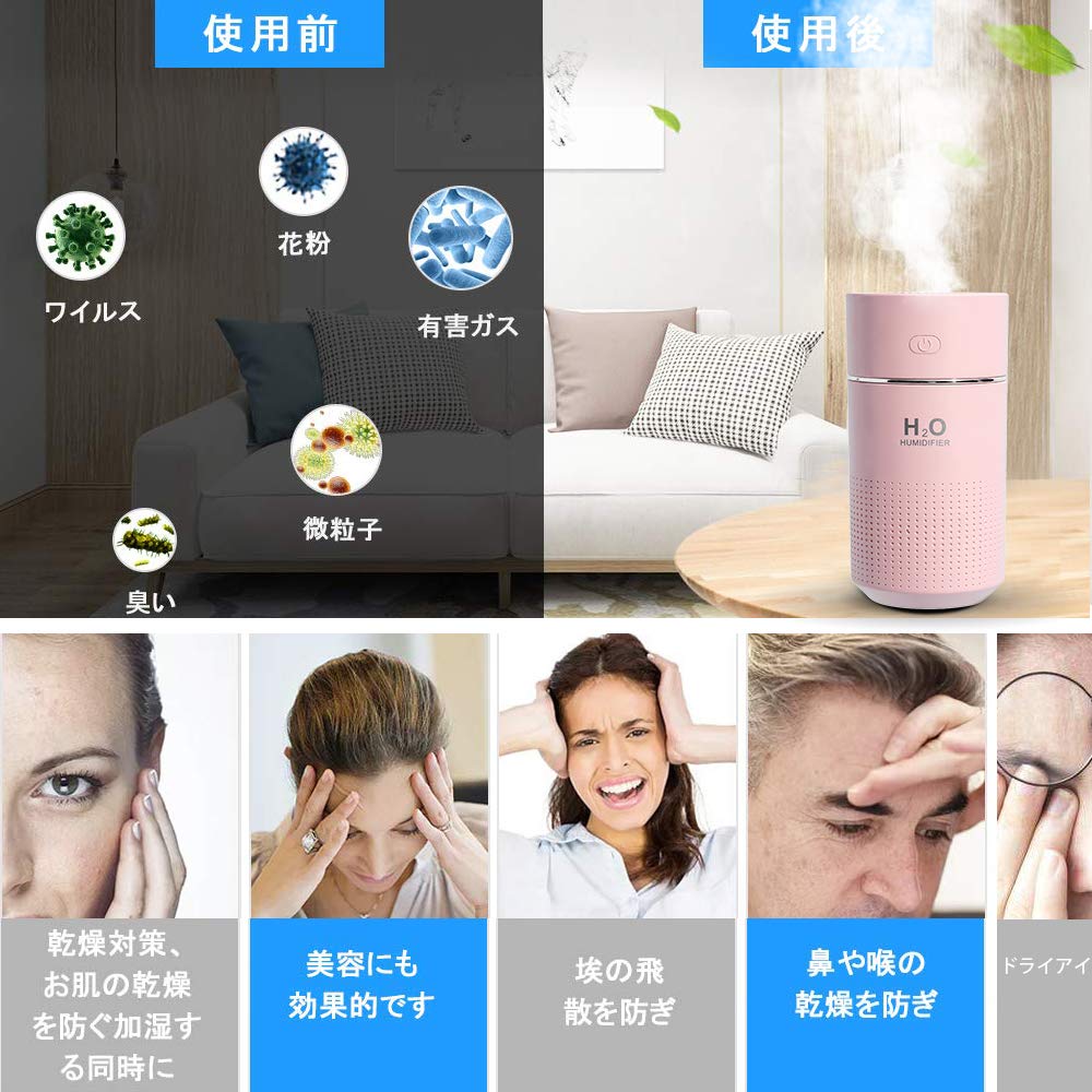 Amazon.co.jp: 加湿器 アロマディフューザー 空気浄化機 次亜