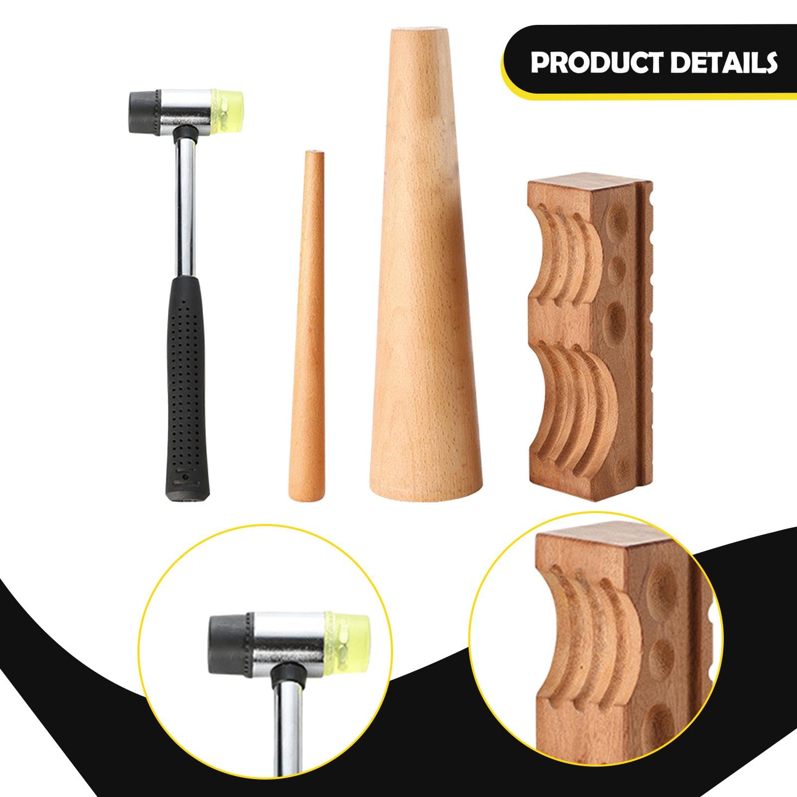 Set di Blocchi di Legno per Forgiatura, Strumento per Modellare Braccialetti, Strumenti per La Creazione di Gioielli E Braccialetti, Blocchi