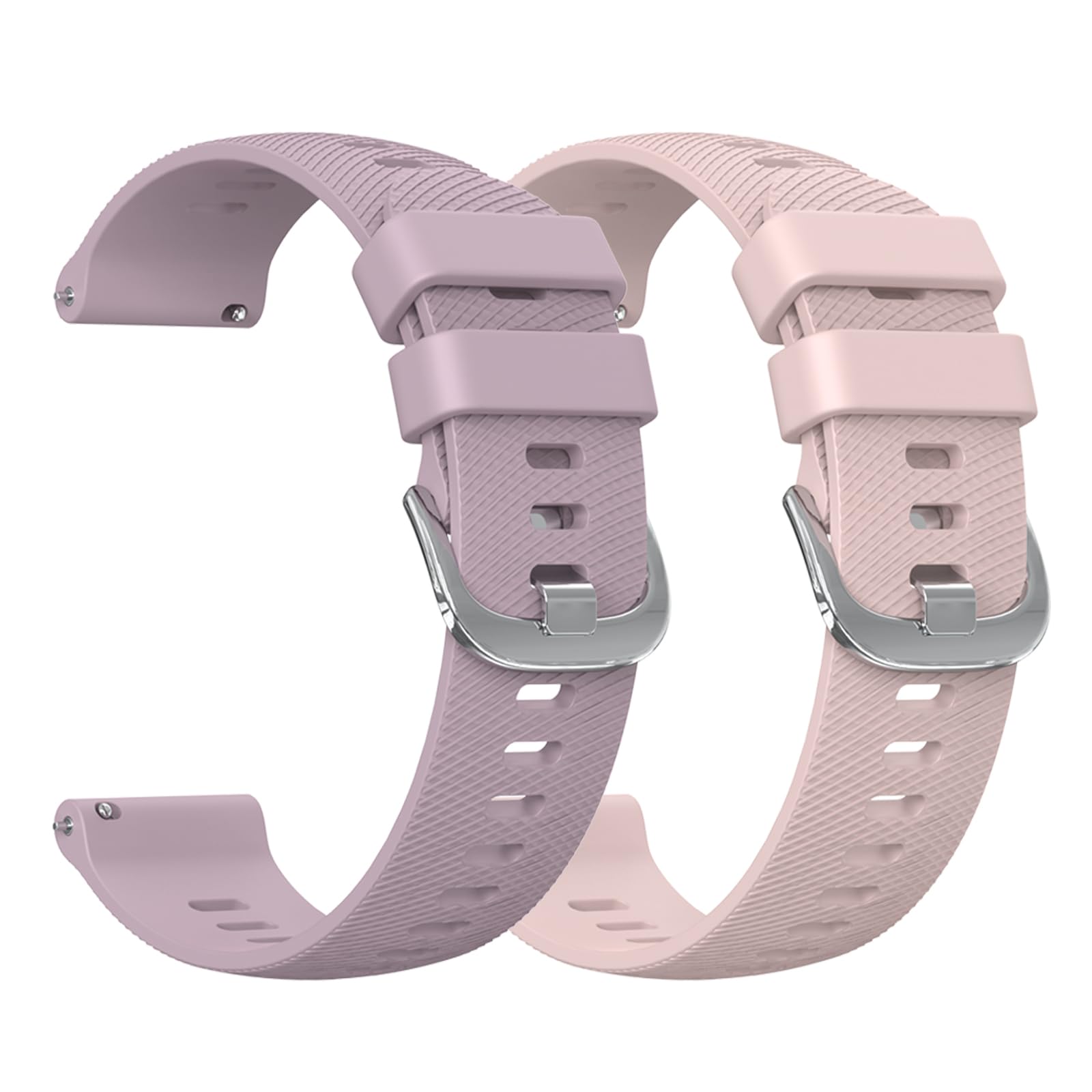 YLK 20MM Strap with Amazfit Bip/Bip S/Bip S Lite/Bip Lite/Bip U proBip 3/Bip 3 pro/Amazfit GTS/GTS 2/GTS 3/GTS 4/2 Mini/4 Mini Women Men, 2 Pieces Silicone Bracelet