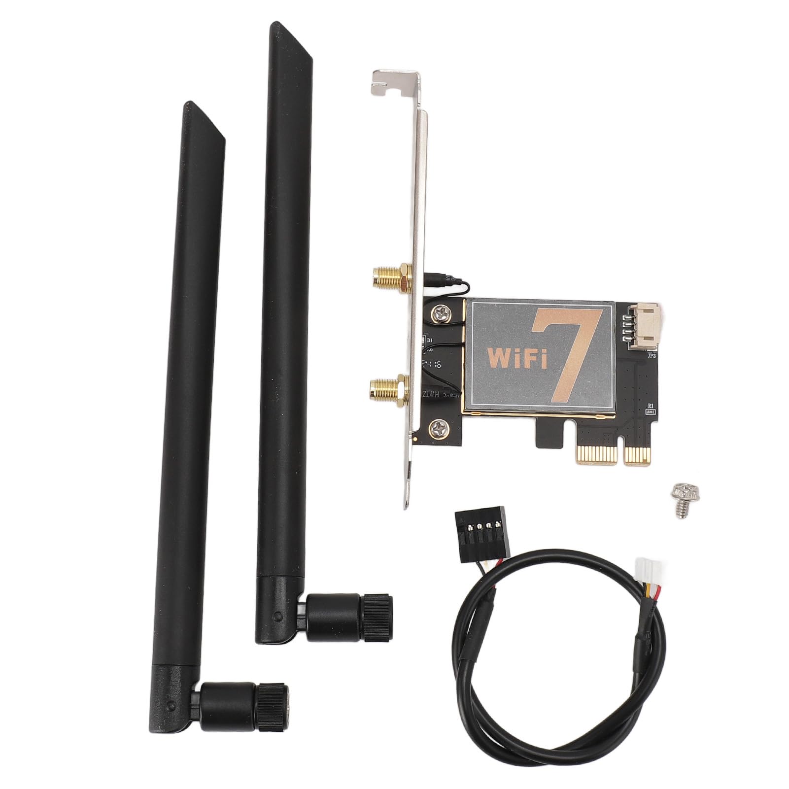 BE200NGW, Scheda WiFi PCI Ex1 con Antenna 8DB 8774Mbps WIFI7 5.4, Adattatore di Rete Wireless, per PC Desktop (base 'antenna)