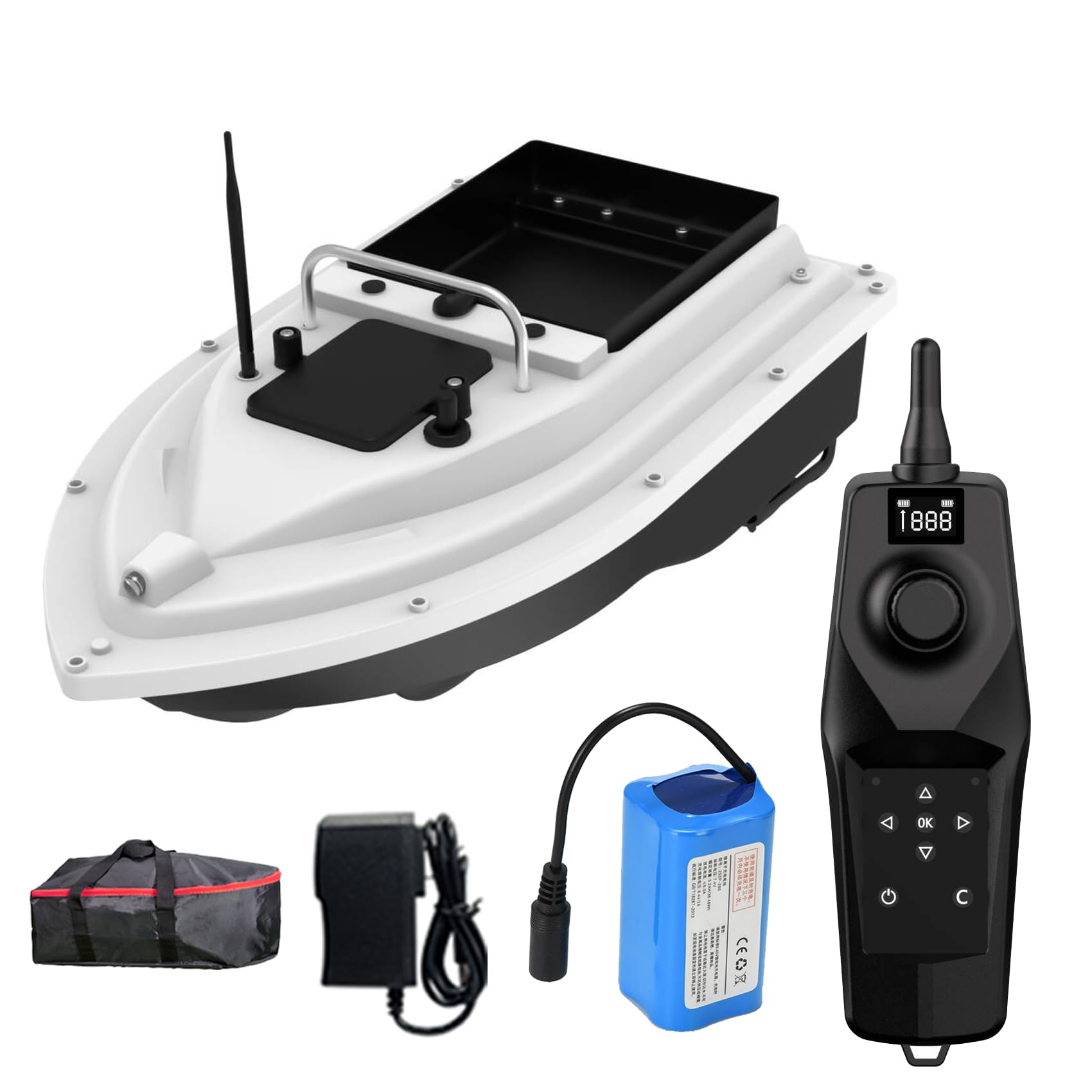 Barca Da Pesca Telecomandata ACAGALA Con GPS E 3 Contenitori Per Esca – Portata 500m - 2