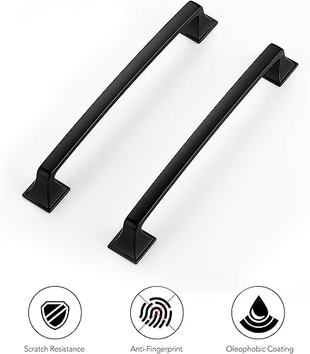 Miniatura 7 de Ravinte Paquete de 10 tiradores de arco de gabinete de cocina de pie cuadrado sólido de 6-14 pulgadas, manijas de gabinete de cocina, tiradores de