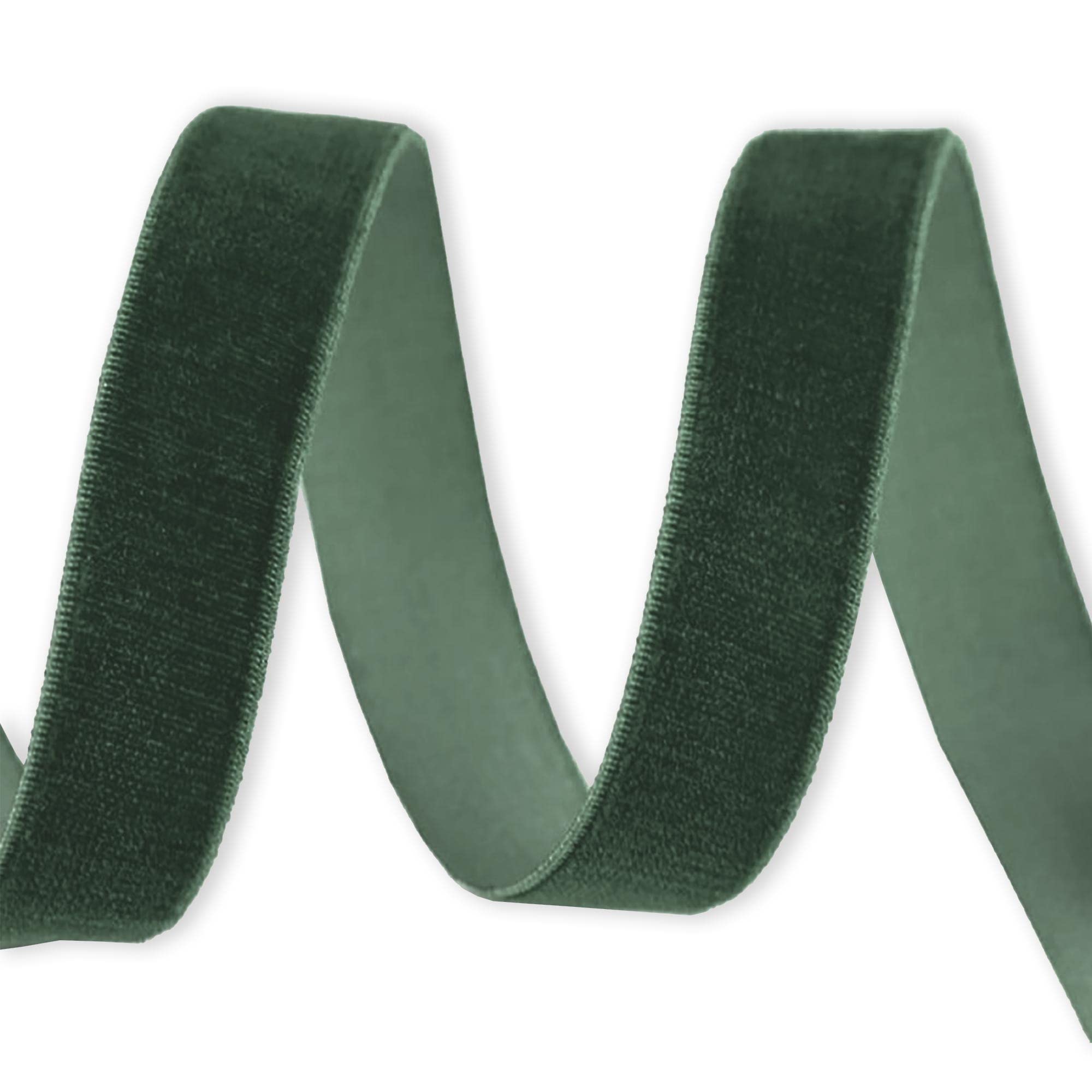 7mm Velvet Elastic Ribbon Flat Stretchy Cord Flat Elastic Velour Tape Sewing Band Trimming for Skirts Trousers Waistbands Headband Masks Clothing Arts & Crafts (7mm - Light Green - 3 Meters)