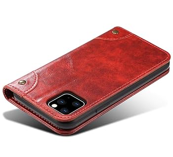【mana】AppleDesign SINIANL iPhone 11 Pro Max Case, Leather Wallet Case with