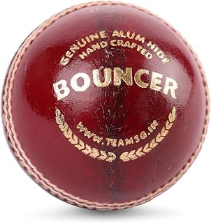 SG Bouncer Red Adult Cricket Kit Bag - Durable Nylon Wheeled Storage, 40x13x13.5in, Pockets & Zippers