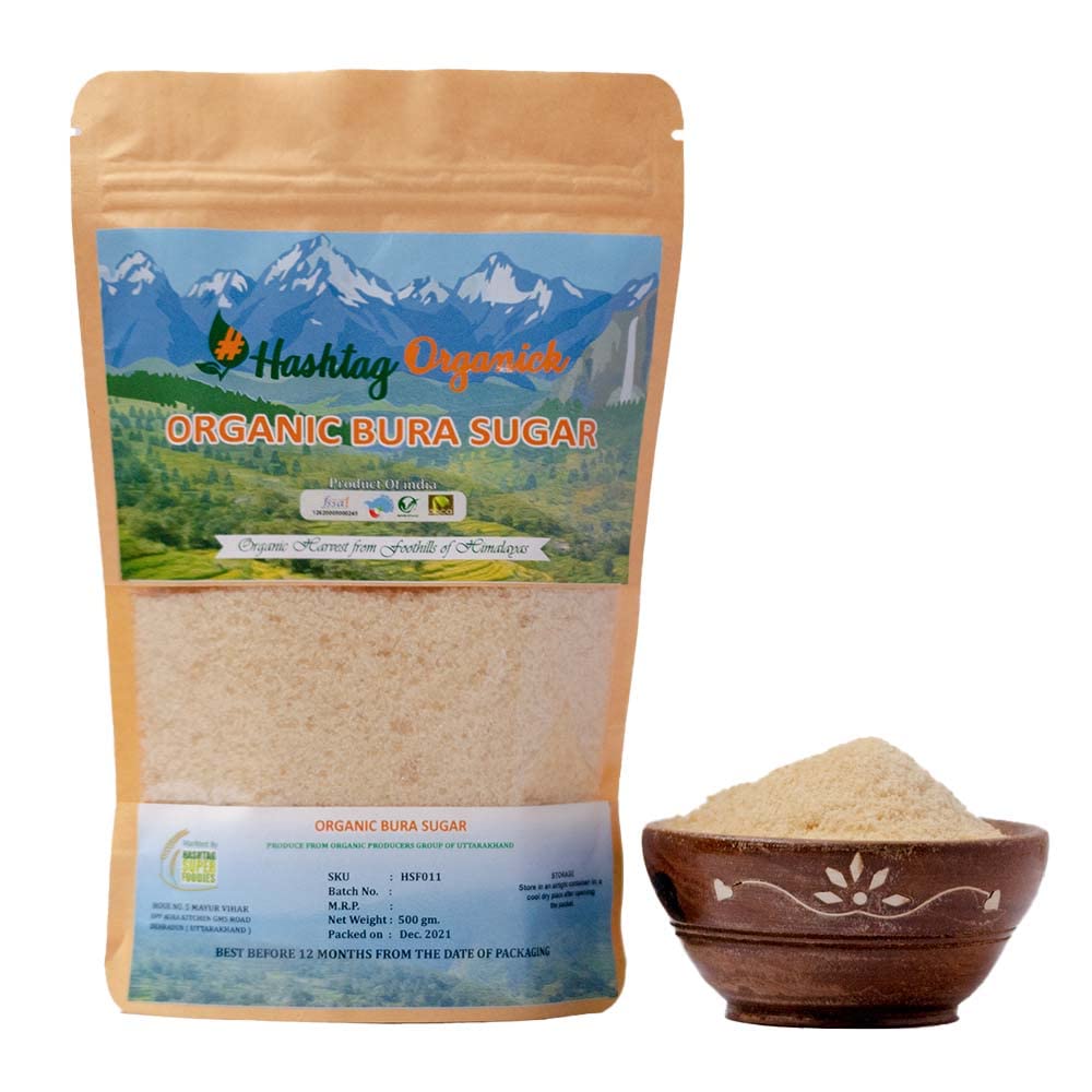 Hashtag Organick Bura Sugar | Natural Prime Quality, Rich in Minerals - 1kg