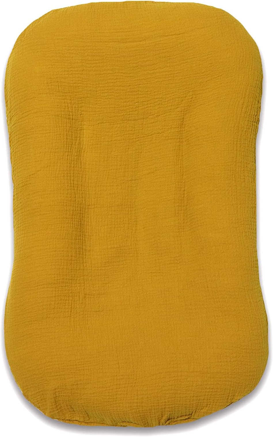 HooyaxMuslin Baby Lounger Cover Soft Organic Cotton Slipcover Fits Newborn Lounger for Baby Boys and Girls (Ginger)