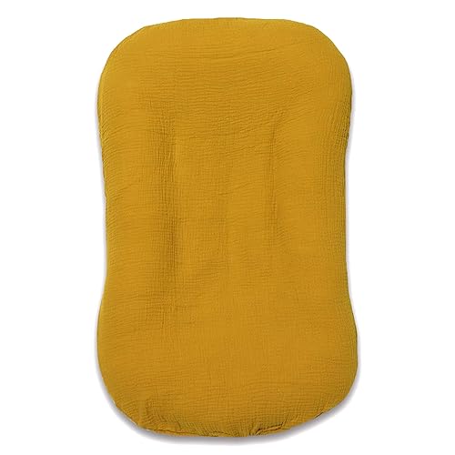 Hooyax Funda de muselina para tumbona de bebé funda de algodón orgánico suave se adapta a tumbonas recién nacidas para bebés niños y niñas jengibre