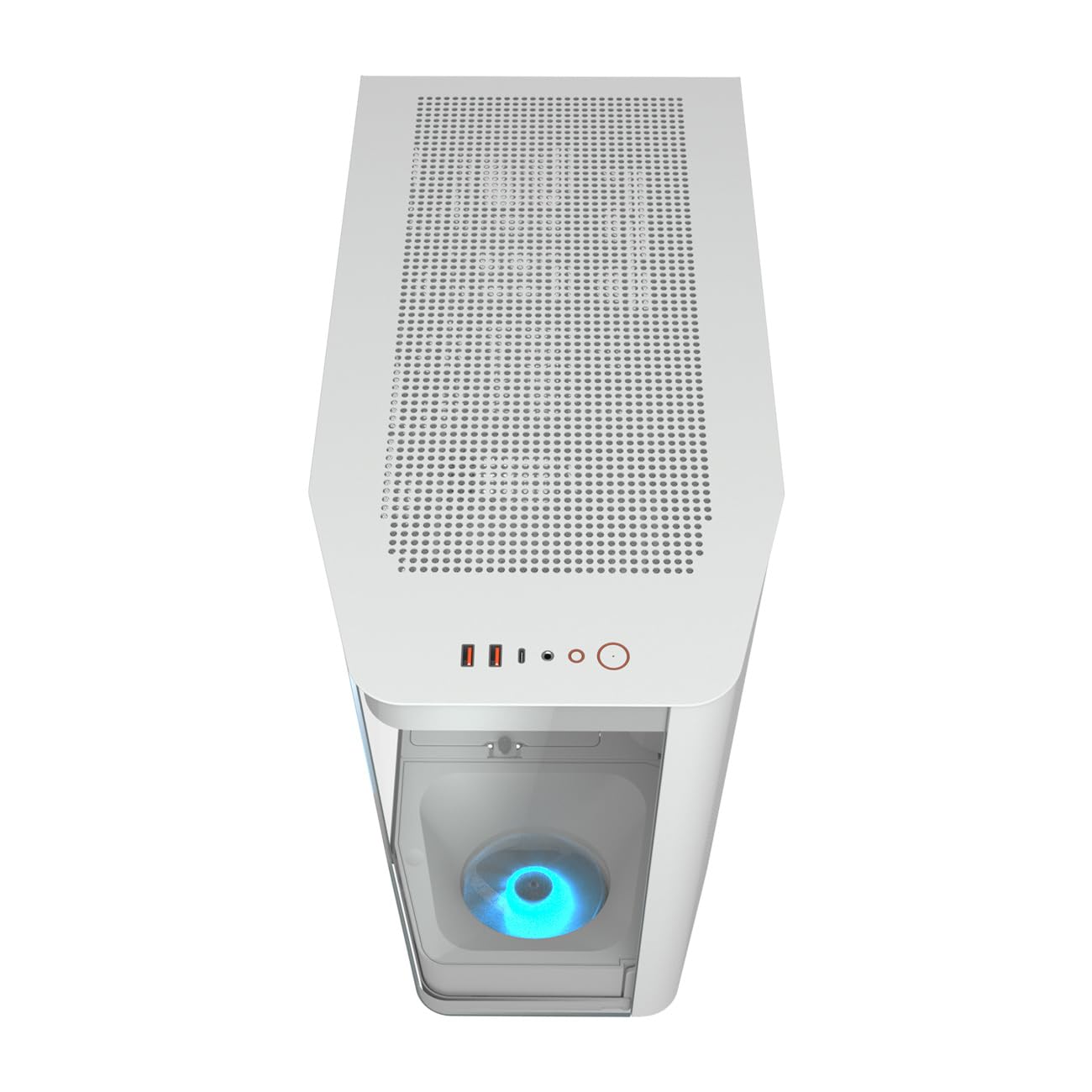 Cougar FV270 - Carcasa de Cristal Templado Curvo de Media Torre Blanca