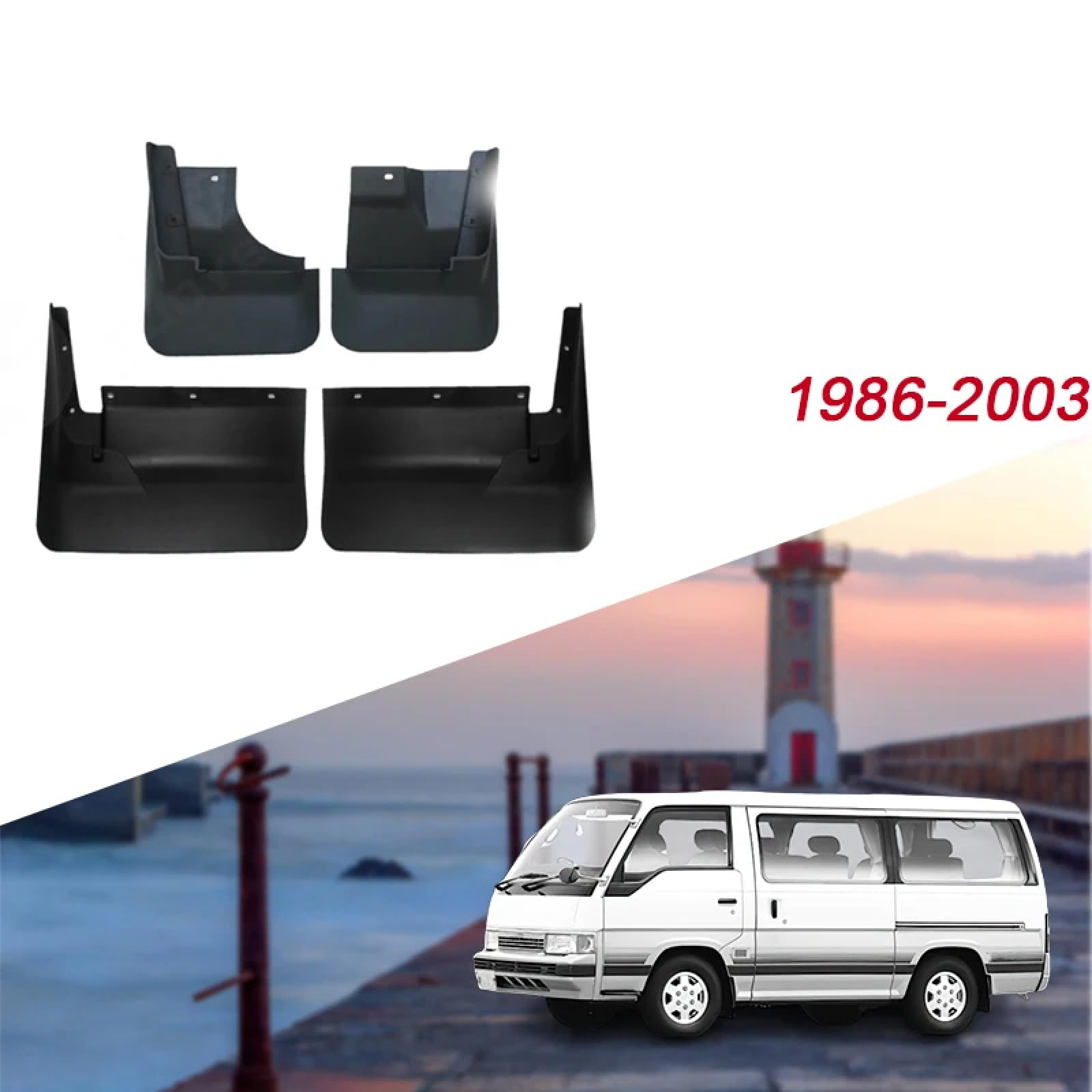 JAOS マッドガードⅢ リヤセット レッド キャラバン E26系｜株式会社