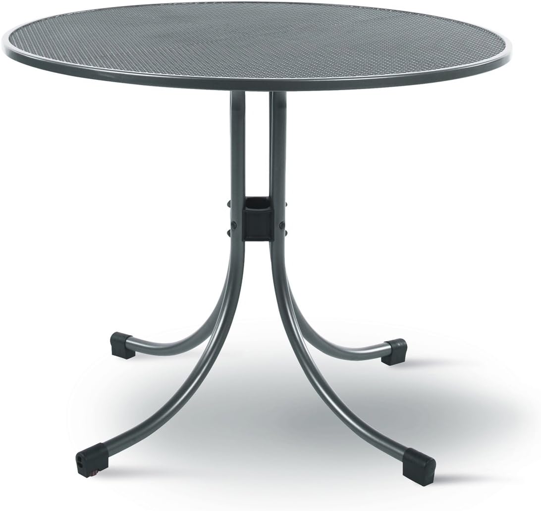 KETTLER 36Inch Round Dining Table, No Hole, Grey Patio