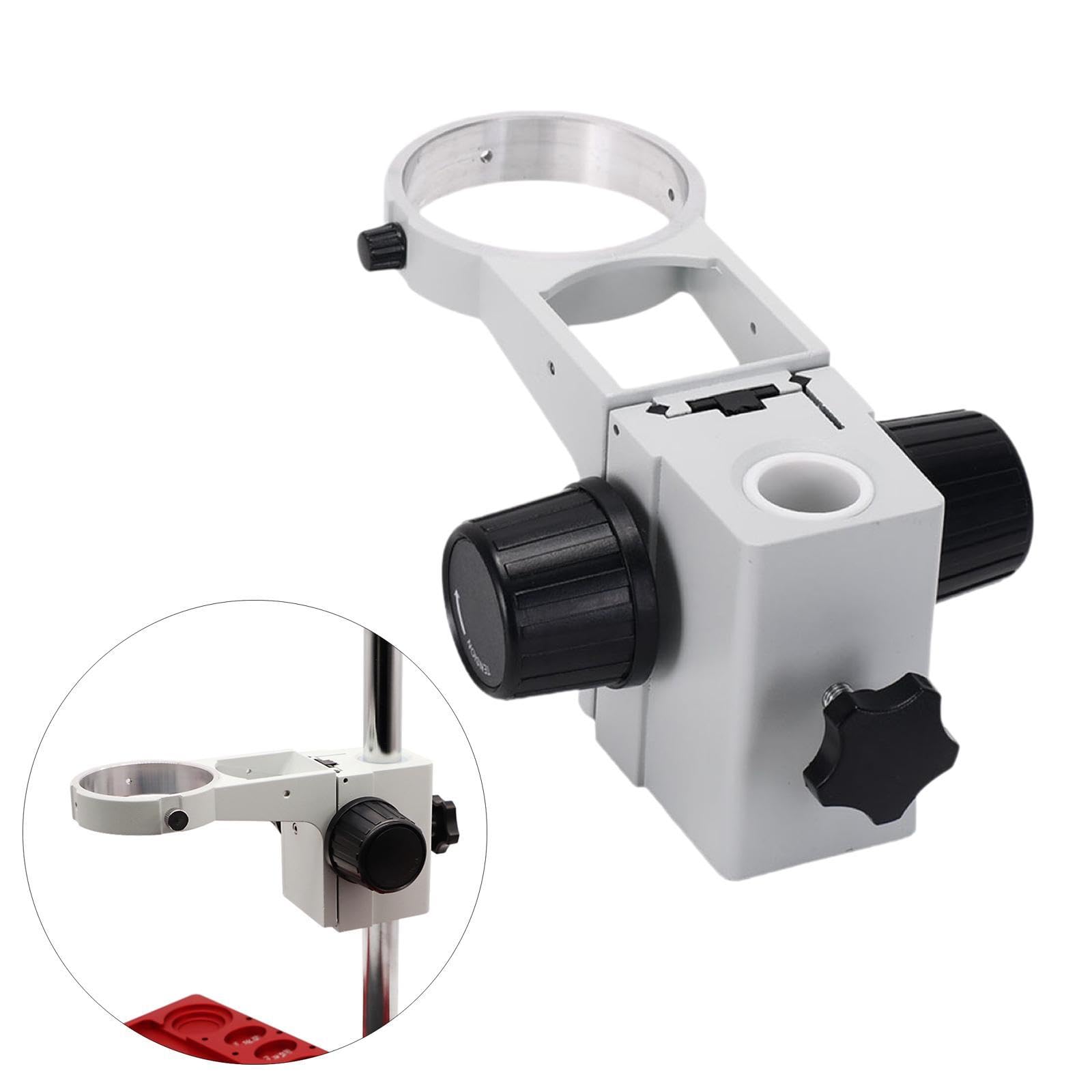 B Baosity Microscopio Soporte Estante Fijador Universal Compatible con Varios Microscopios Y Fácil Instalación Adecuado para Laboratorios Talleres Oficinas, Blanco