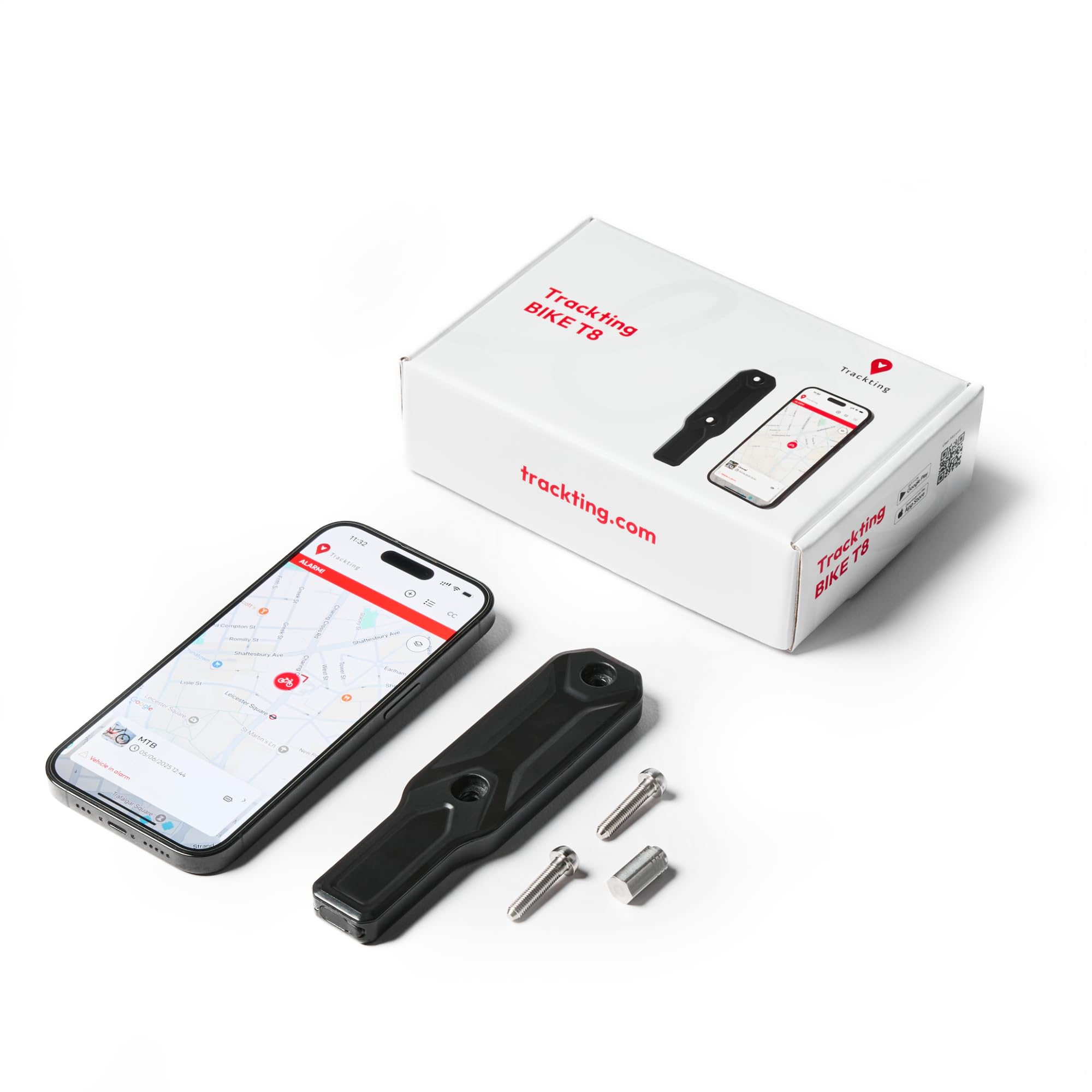 Trackting Bike T8 Antifurto Bici Gps Tracker | Abbonamento annuale richiesto | Tracker Gps Bici ed Ebike con Sensore di movimento, Batteria Ricaricabile, Monitoraggio in Tempo Reale in Caso di Furto