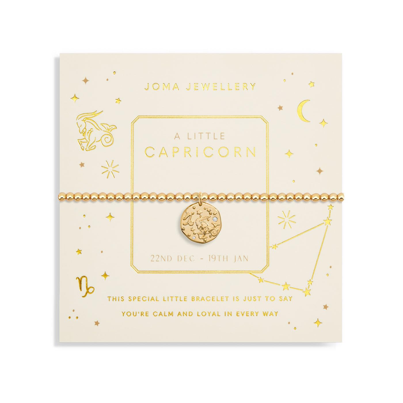 Joma Jewellery Star Sign A Little Horoscope Gold Plated Bracelet