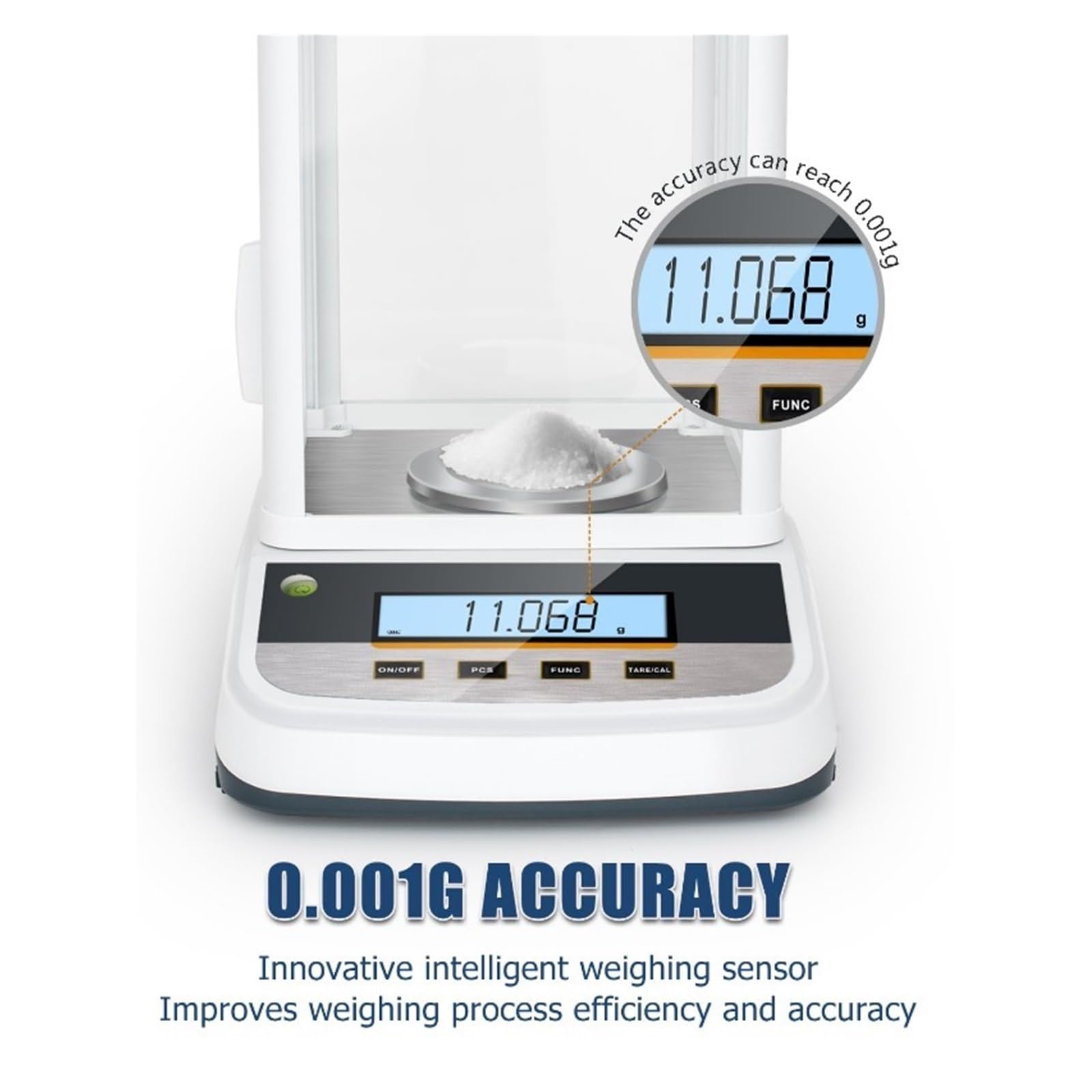 Bilance digitali da laboratorio, Bilancia di precisione 0,001 g, bilancia for gioielli, bilancia digitale, bilancia analitica di precisione da laboratorio, bilancia da 100/200 g/300/500 g(100g 0.001g)