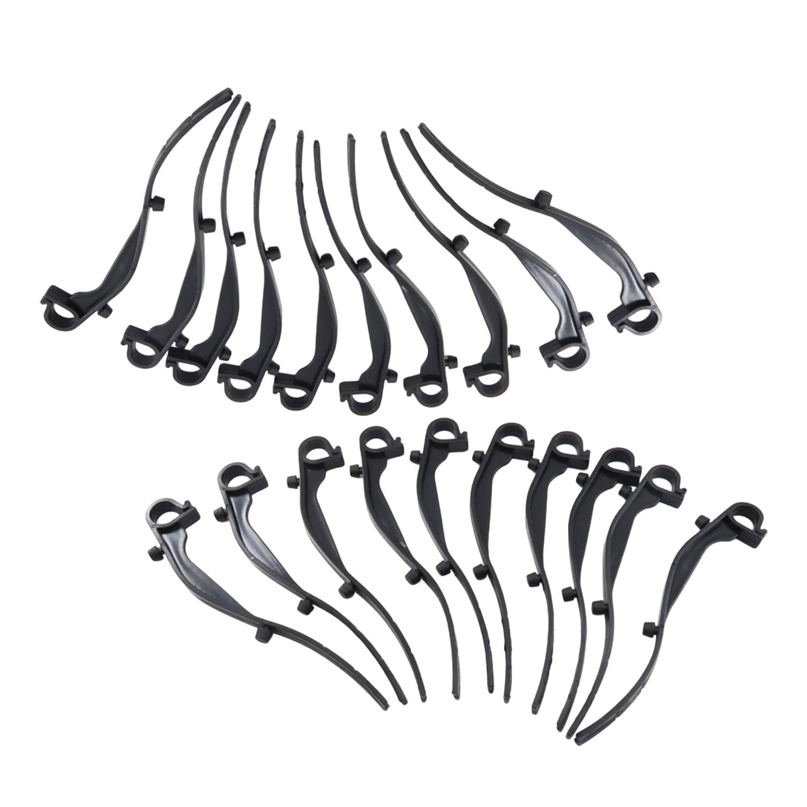 20Pcs Meshes Anchors Outdoor Gutter Filter Clips Gutter Brush Clamps Fixing Clips Blockages for Cleaning and Maintenance