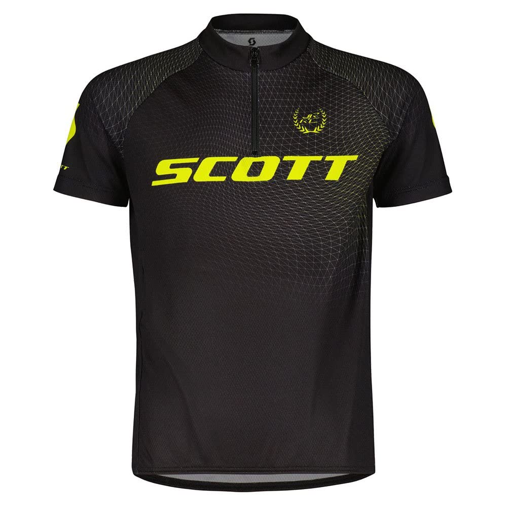 Scott RC Pro Junior 2023 - Maglia da ciclismo corta per bambini, colore: Nero/Giallo