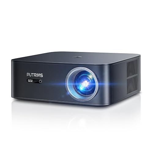 Smart Beamer 4K【1500 ANSI/Google TV】jetzt mit Netflix, Autofokus Trapezkorrektur Beamer 4K Heimkino Outdoor Tageslicht WiFi6 Bluetooth, Sprachsteuerung 1080P Full HD LED Deckenmontage für Projektor