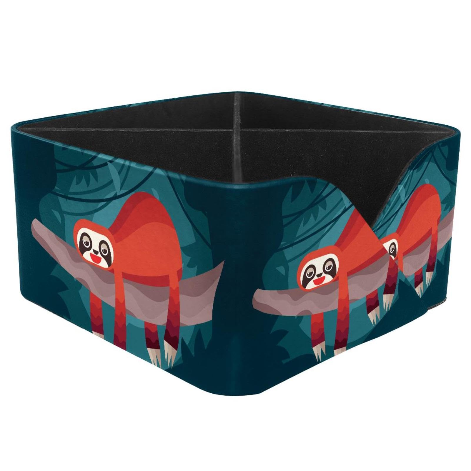KengjuTesu Sleeping Sloth Desktop Organizer Pen Holder, Rectangular Pencil Cup for Office, Study and Makeup Stations