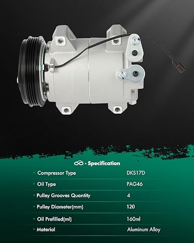 Miniatura 1567 de SCITOO CO 10739C - Compresor de CA compatible con Honda Element 2.4L 2003 2004 2005 2006 2007 2008 2009 2010 2011