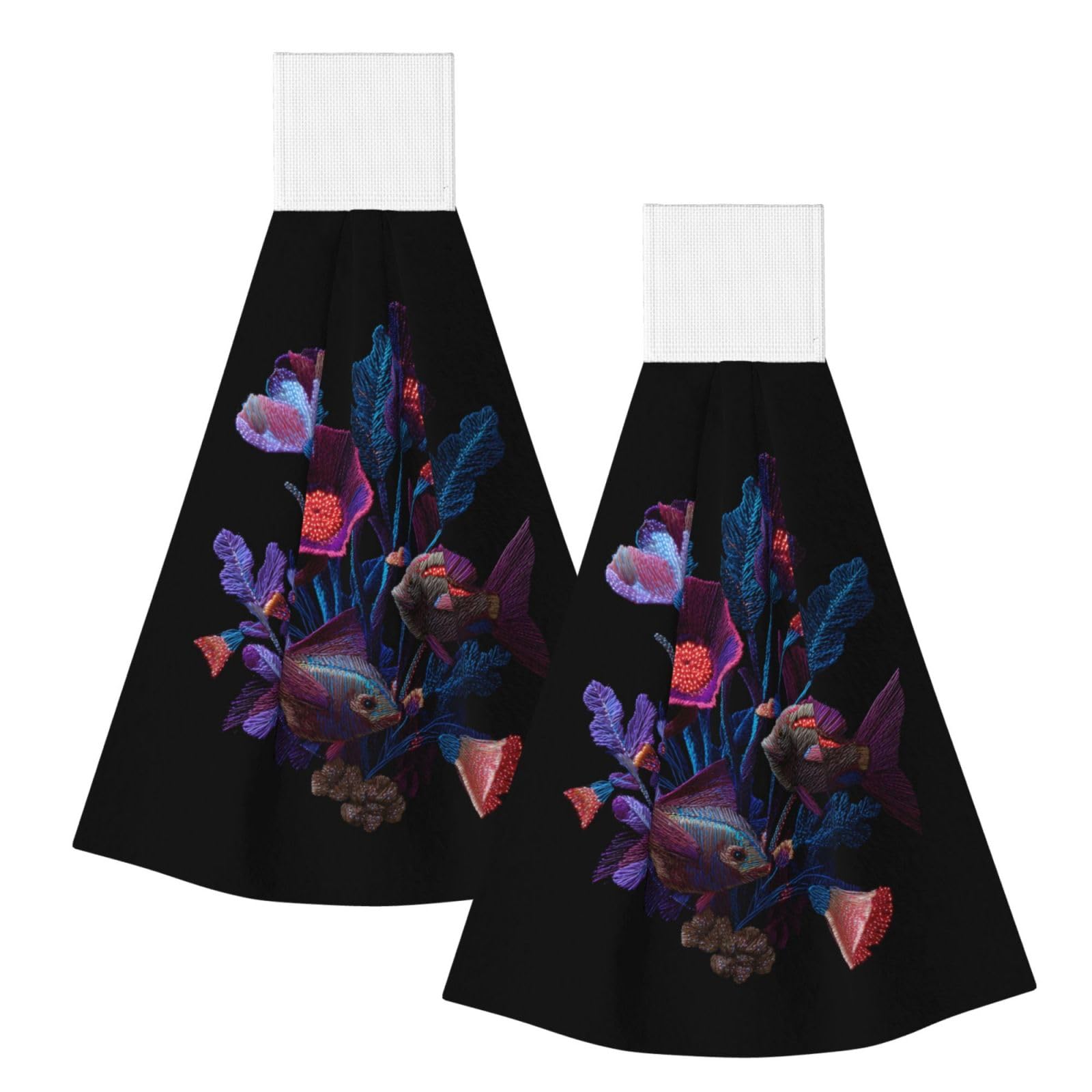 JUANYQME Embroidery Printing Hanging Coral Fleece Towel Super Absorbent Soft Towel, Fluffy And Light Quick-Drying Noodles.
