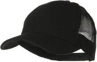 OTTO Solid Cotton Twill Low Profile Nylon Mesh Back Cap - Grey