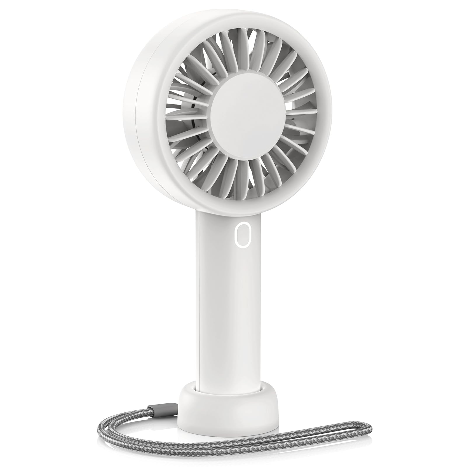 Photo 1 of Mizong Mini Fan Portable Handheld Fan USB Rechargeable Personal Fan with Base 10H Long Lasting Battery Mini Pocket Cooling Fan for Desktop Travel Outdoor Vacation Concert Lash Makeup Use