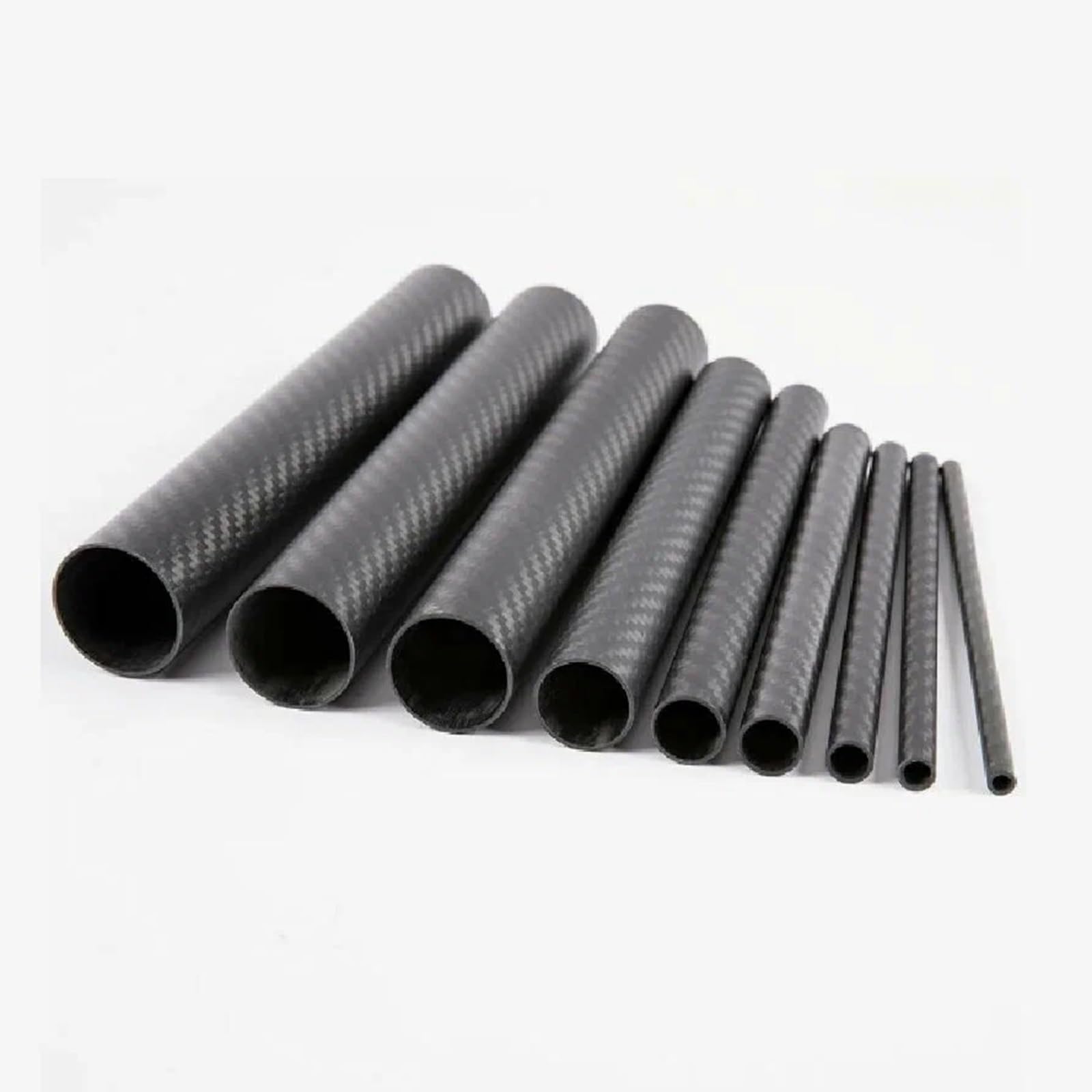 Tubo de Fibra de Carbono Tubo 3K Fibra Carbono Hueco Redondo, tamaño Personalizado, Ligero Fuerte UAV dron robotica Marine(40x33x1000MM)