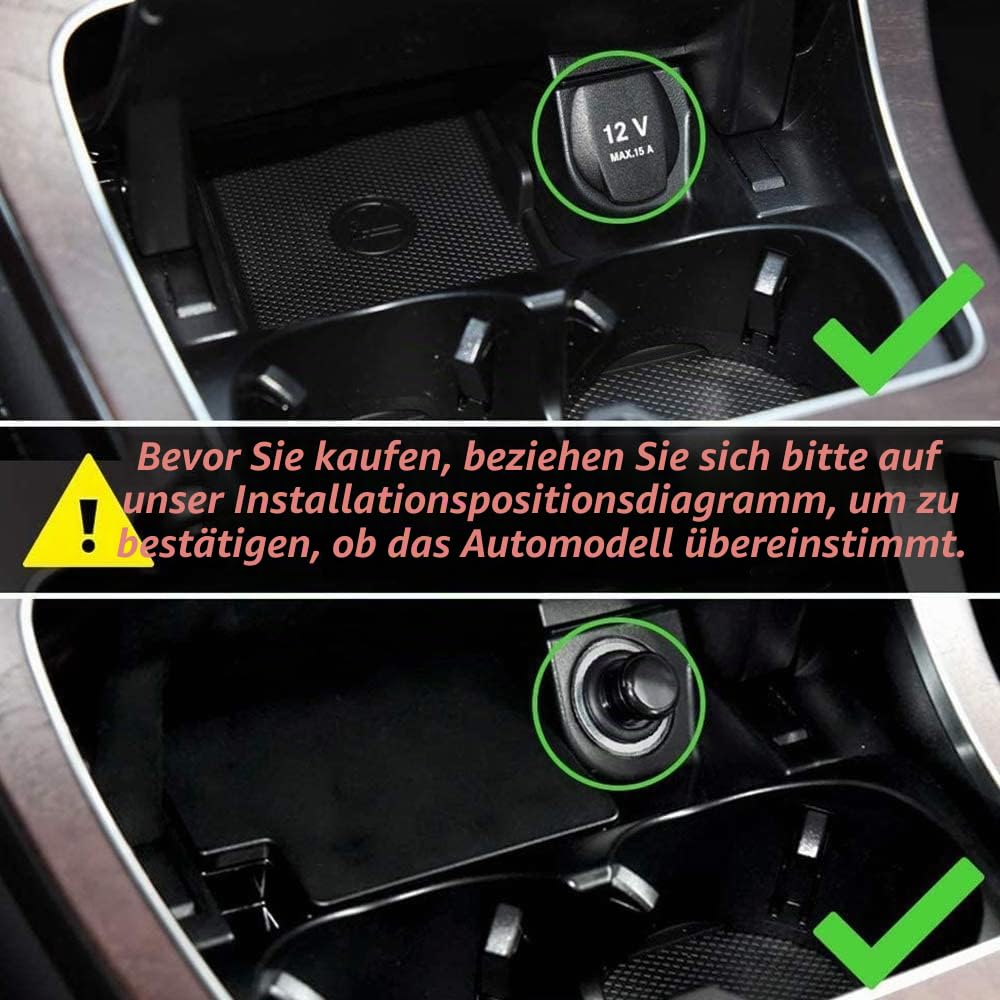 Upgrade Kabelloses Ladegerät Auto für Mercedes-Benz C-Class GLC AMG 2015-2021 Mercedes-Benz Center Console, 15W Wireless Schnell-ladegerät mit USB und PD für iPhone 12/11/X Galaxy S20/S10