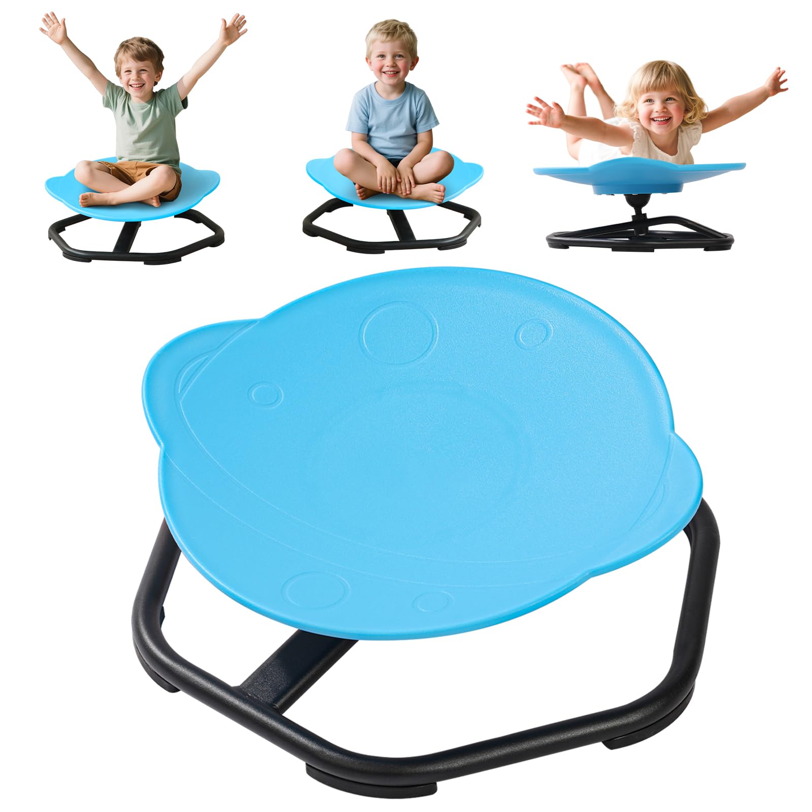 Chaise Pivotante Sensorielle Pour Enfants - Siège Tournant 360° - Idéal Pour L'équilibre Et La Coordination - Enfants Autistes - Base Antidérapante - Assise Confortable - 3